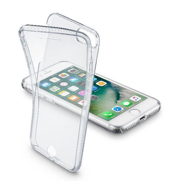 CELLULARLINE Custodia cover a libro per iPhone 7 Cellular Line Clear Touch in gomma trasparente